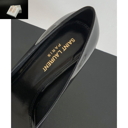 Replica YSL Saint Laurent Women's Opyum Pumps In Patent Leather With Gold-Tone Heel Black 9