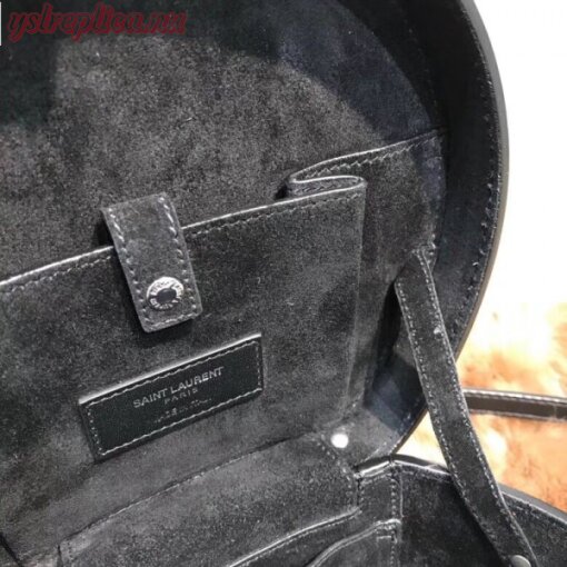 Replica YSL Fake Saint Laurent Black Mica Hot Box Studs Bag 6