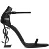 Replica YSL Saint Laurent opyum pump in patent leather with silver tone heel Black 11