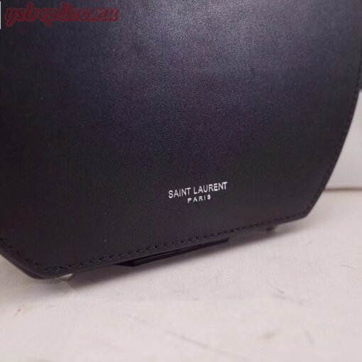 Replica YSL Fake Saint Laurent Black Mica Hot Box Bag 5