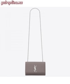 Replica YSL Fake Saint Laurent Small Kate Bag In Fog Grained Leather