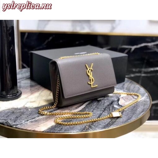 Replica YSL Fake Saint Laurent Small Kate Bag In Fog Grained Leather 2