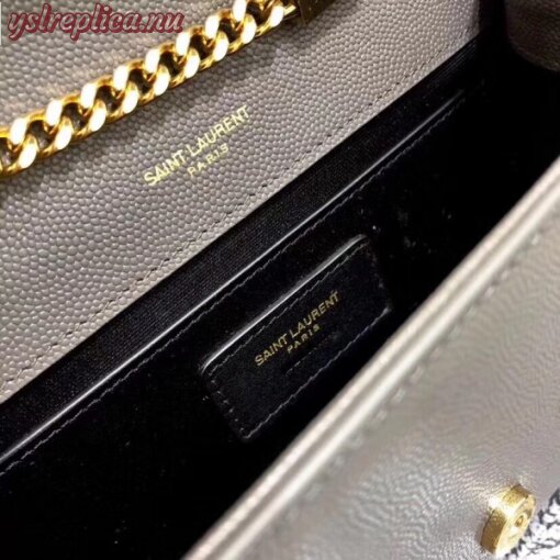 Replica YSL Fake Saint Laurent Small Kate Bag In Fog Grained Leather 5