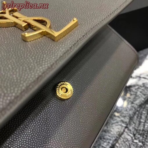 Replica YSL Fake Saint Laurent Small Kate Bag In Fog Grained Leather 6