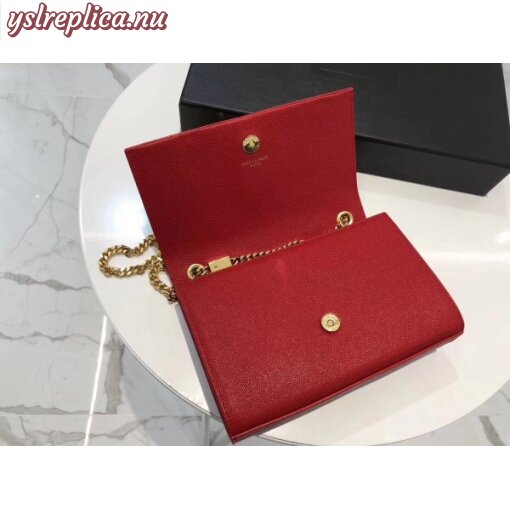 Replica YSL Fake Saint Laurent Small Kate Tassel Bag In Red Grained Leather 4