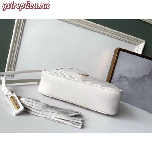 Replica YSL Fake Saint Laurent Lou Camera Bag In White Leather 3
