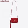 Replica YSL Fake Saint Laurent Medium Kate Bag With Tassel In Red Grained Leather 11