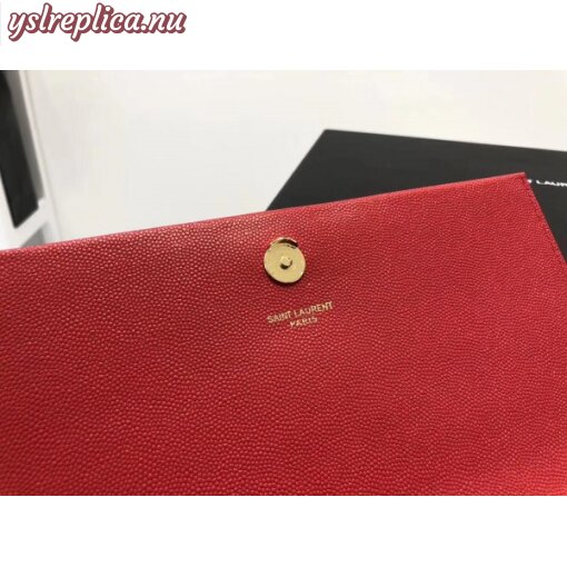 Replica YSL Fake Saint Laurent Medium Kate Bag With Tassel In Red Grained Leather 8