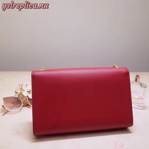 Replica YSL Fake Saint Laurent Medium Kate Bag With Tassel In Red Smooth Leather 2