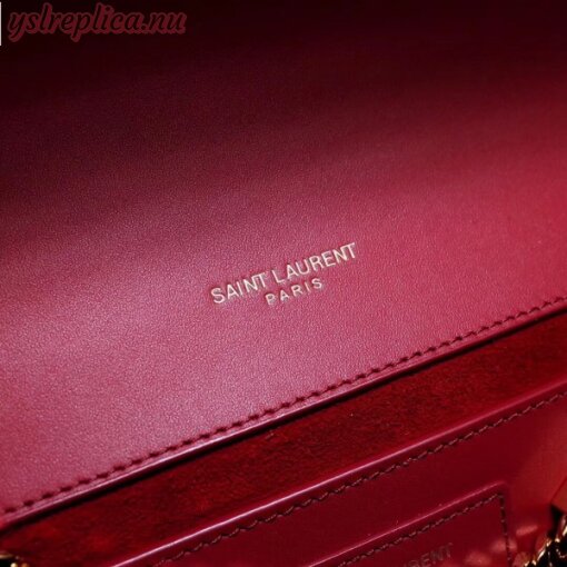 Replica YSL Fake Saint Laurent Medium Kate Bag With Tassel In Red Smooth Leather 8