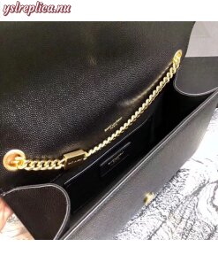 Replica YSL Fake Saint Laurent Medium Kate Bag In Black Grained Leather 2