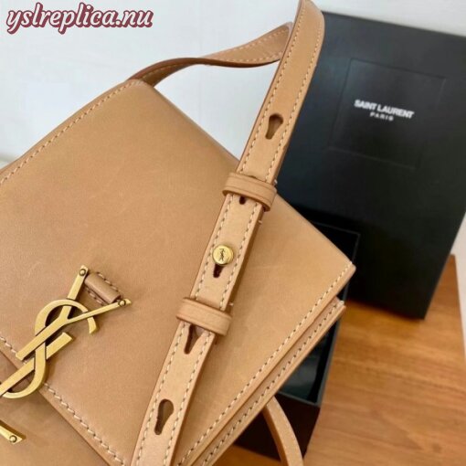 Replica YSL Fake Saint Laurent Kaia North South Bag In Brown Leather 10