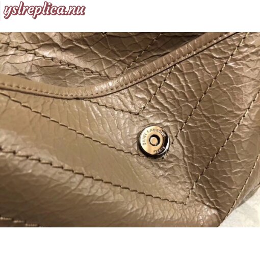 Replica YSL Fake Saint Laurent Medium Niki Bag In Taupe Crinkled Leather 6