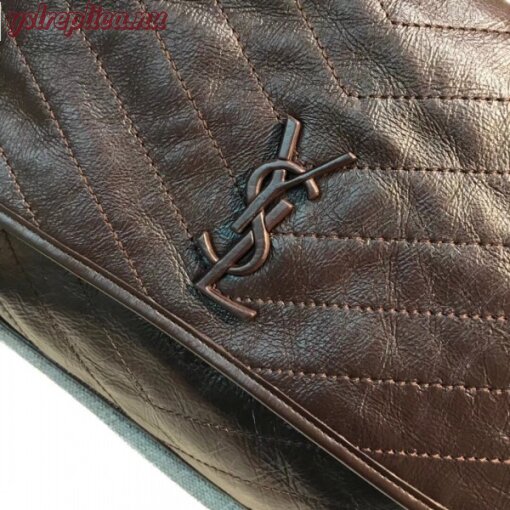 Replica YSL Fake Saint Laurent Large Niki Chain Bag In Bordeaux Crinkled Leather 4