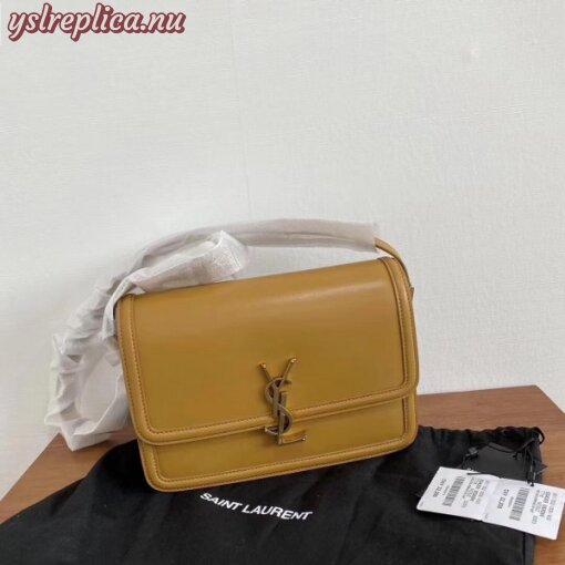 Replica YSL Fake Saint Laurent Solferino Medium Bag In Brown Box Calfskin 5