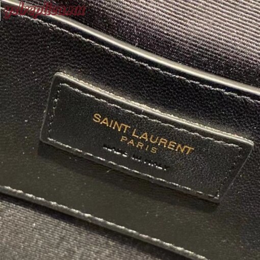 Replica YSL Fake Saint Laurent 80’s Vanity Bag In White Quilted Grained Leather 2