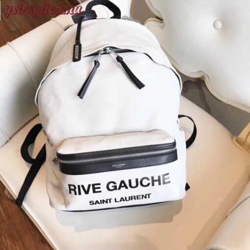 Replica YSL Fake Saint Laurent Rive Gauche City Backpack 2