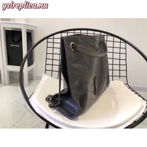 Replica YSL Fake Saint Laurent Medium Niki Shopping Bag In Storm Leather 2