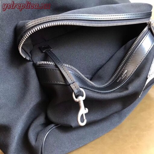 Replica YSL Fake Saint Laurent Black City Backpack With Pocket Patch 3