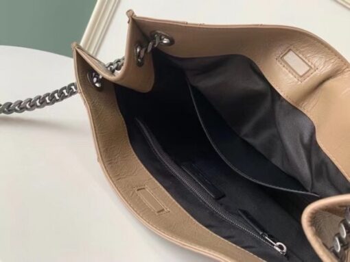Replica YSL Fake Saint Laurent Medium Niki Shopping Bag In Sand Leather 9