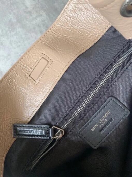 Replica YSL Fake Saint Laurent Medium Niki Shopping Bag In Sand Leather 10