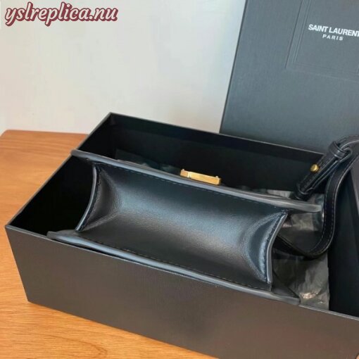 Replica YSL Fake Saint Laurent Kaia North South Bag In Black Leather 4