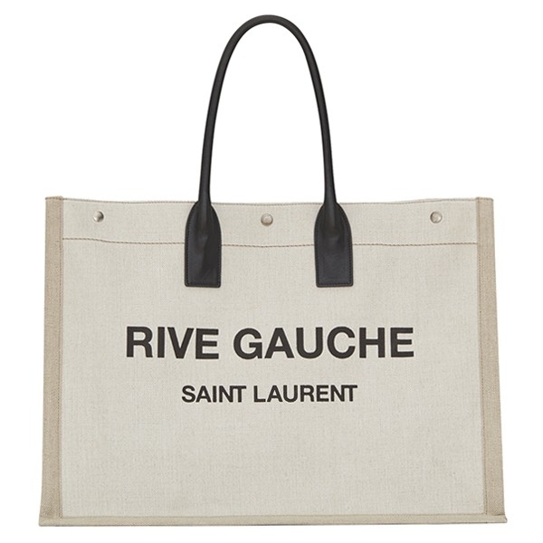 Fake YSL Saint Laurent Rive Gauche Tote Bag Gray Replica Wholesale