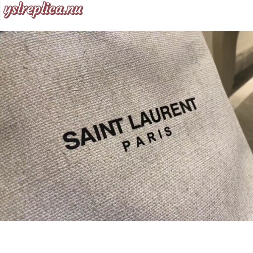 Replica YSL Fake Saint Laurent Teddy Shopping Bag In Linen Canvas 3