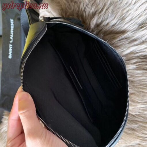 Replica YSL Fake Saint Laurent Classic Belt Bag In Soft Black Leather 5