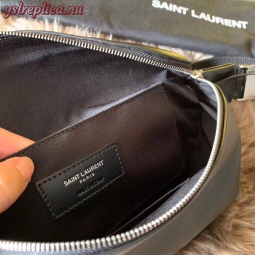 Replica YSL Fake Saint Laurent Classic Belt Bag In Soft Black Leather 8