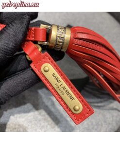 Replica YSL Fake Saint Laurent Lou Belt Bag In Red Matelasse Leather