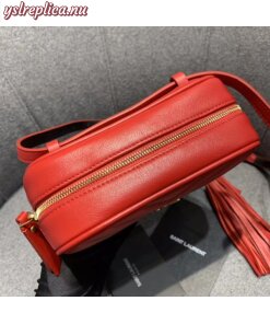 Replica YSL Fake Saint Laurent Lou Belt Bag In Red Matelasse Leather 2