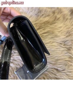 Replica YSL Fake Saint Laurent Black Patent Kate Belt Bag 2