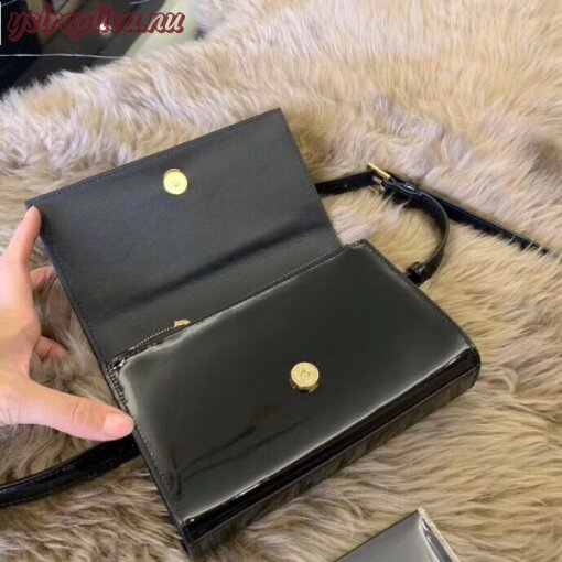 Replica YSL Fake Saint Laurent Black Patent Kate Belt Bag 5