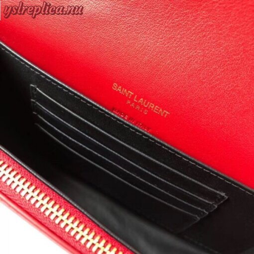 Replica YSL Fake Saint Laurent Red Kate Belt Bag 5