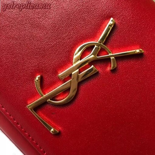 Replica YSL Fake Saint Laurent Red Kate Belt Bag 7