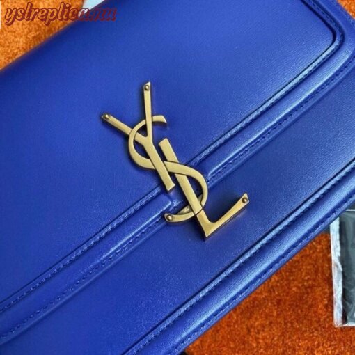 Replica YSL Fake Saint Laurent Solferino Medium Bag In Blue Box Calfskin 4