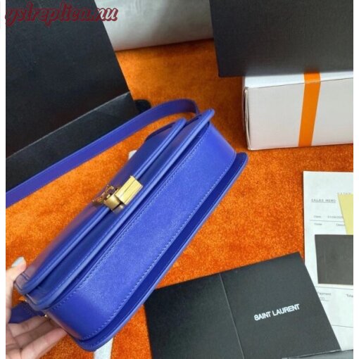 Replica YSL Fake Saint Laurent Solferino Medium Bag In Blue Box Calfskin 10