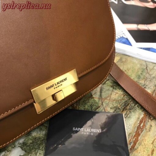 Replica YSL Fake Saint Laurent Betty Satchel In Camel Smooth Leather 4