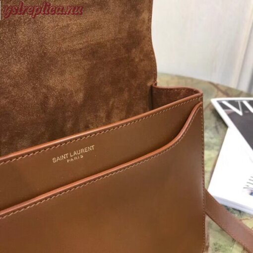 Replica YSL Fake Saint Laurent Betty Satchel In Camel Smooth Leather 6