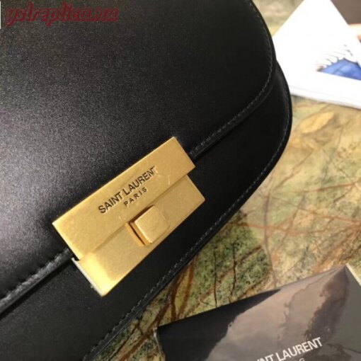 Replica YSL Fake Saint Laurent Betty Satchel In Black Smooth Leather 7