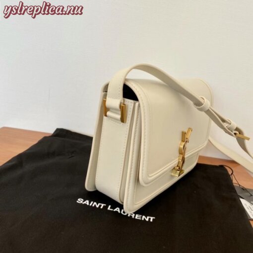 Replica YSL Fake Saint Laurent Solferino Medium Bag In White Calfskin 3