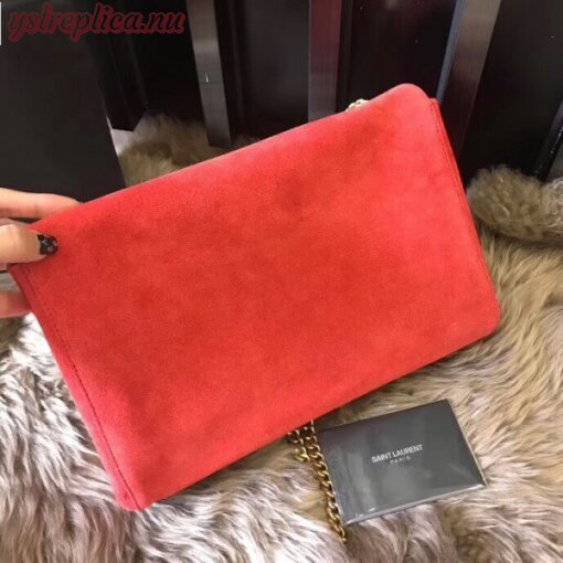 Replica YSL Fake Saint Laurent Kate Medium Reversible Eros Red Bag 6