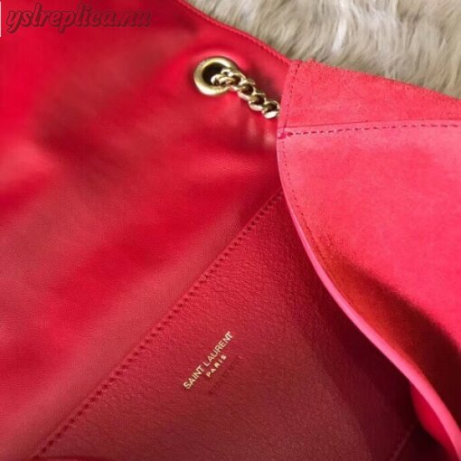 Replica YSL Fake Saint Laurent Kate Medium Reversible Eros Red Bag 7