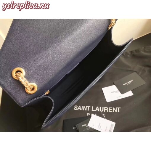 Replica YSL Fake Saint Laurent Large Monogramme Envelope Navy Shoulder Bag 5
