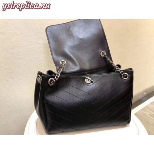 Replica YSL Fake Saint Laurent Medium Nolita Bag In Black Vintage Leather 5