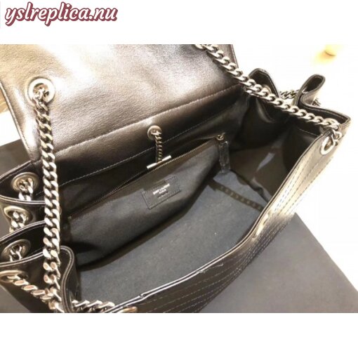 Replica YSL Fake Saint Laurent Medium Nolita Bag In Black Vintage Leather 7