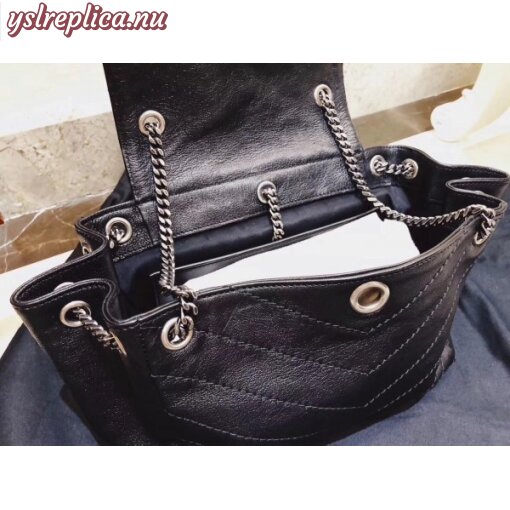 Replica YSL Fake Saint Laurent Small Nolita Bag In Black Vintage Leather 3
