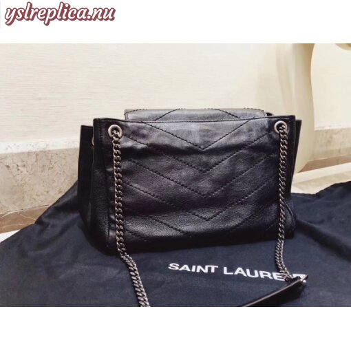 Replica YSL Fake Saint Laurent Small Nolita Bag In Black Vintage Leather 6