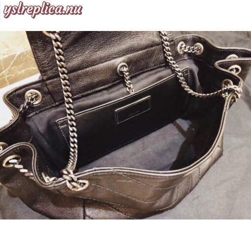 Replica YSL Fake Saint Laurent Small Nolita Bag In Black Vintage Leather 7